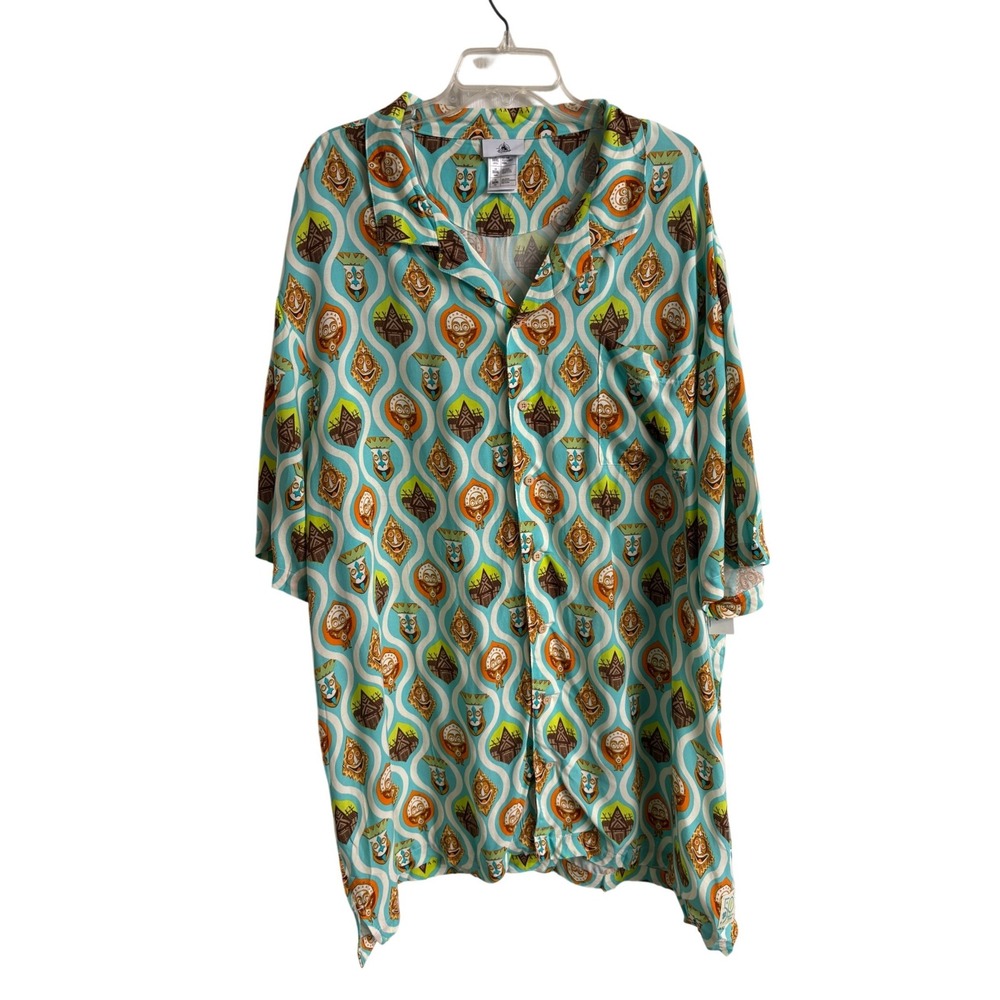 Disney Polynesian Village Resort 50th Anniversary Tiki Shirt XXXL Tropical NWT
